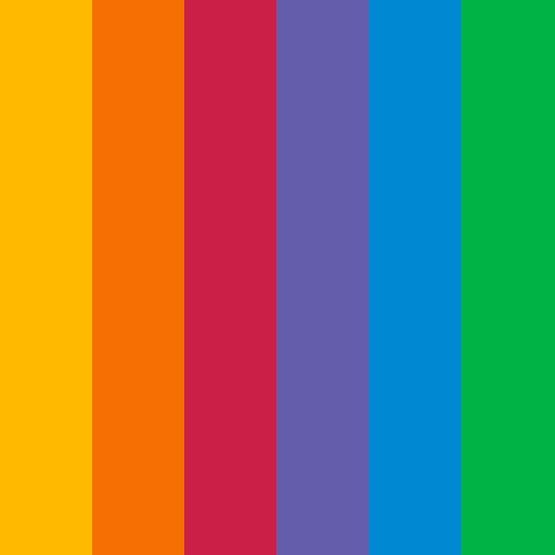 Comcast Corporation brand color palette showcasing various shades used in their branding
